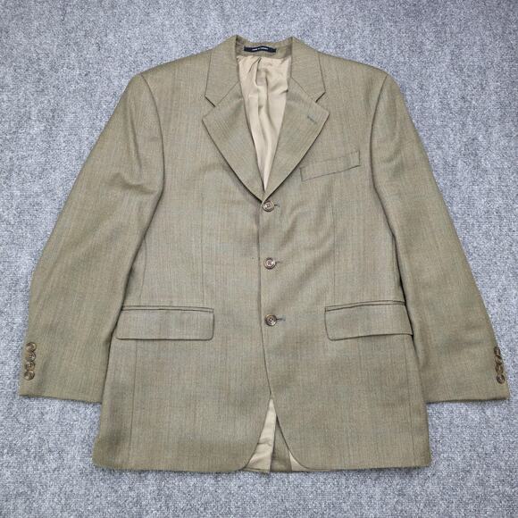 Vintage Chaps Ralph Lauren Blazer Mens 38S Brown Herringbone Wool Silk 3 Button - Picture 5 of 16